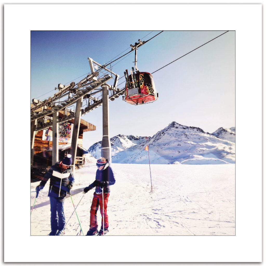 affiche photo Méribel Mottaret 3 Vallées hiver neige montagne ski décoration impression d'art