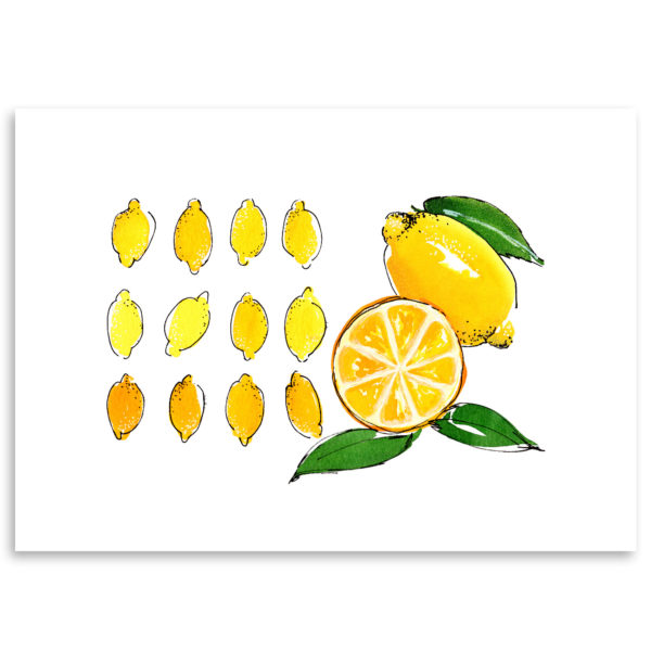 citron lemon art print décoration affiche